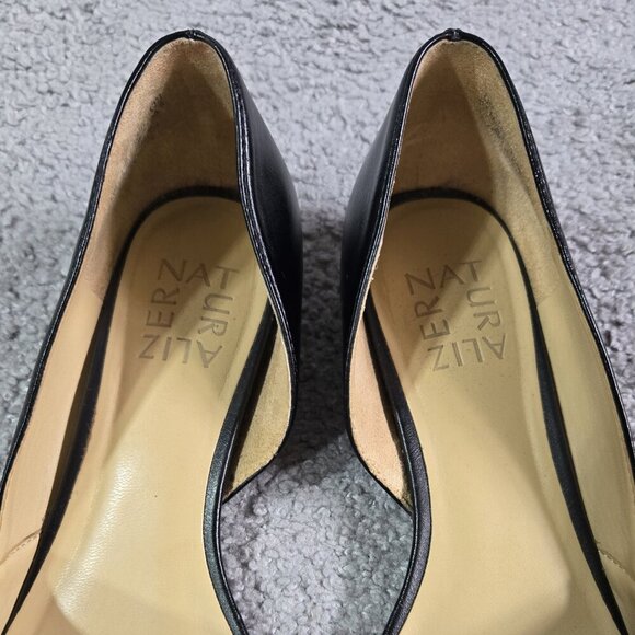 Naturalizer Tennessee Black Half D'Orsay Faux Leather Pointed Toe Flats Capsule - Picture 3 of 11